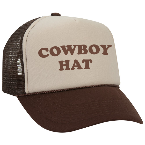 Cowboy Hat Brown and Tan Foam Hat