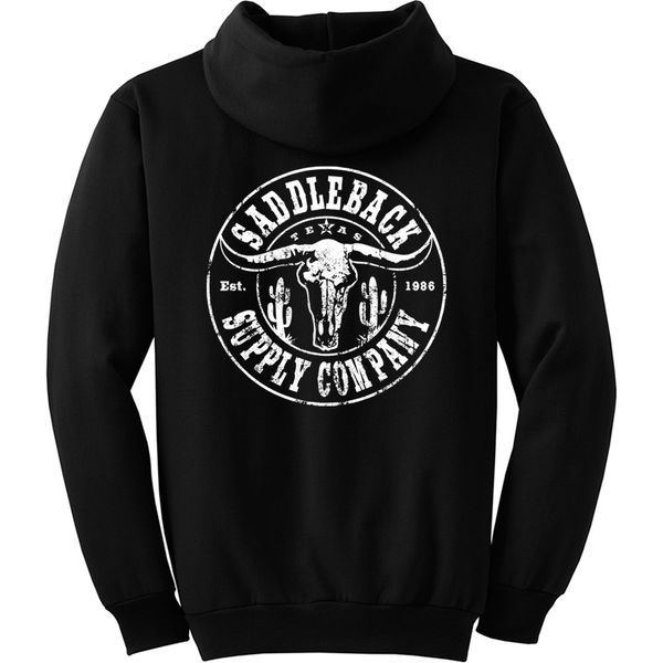 Desert Skull Black Hoodie Back