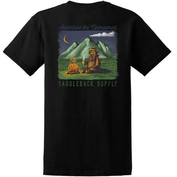 Camping Bear Black Front