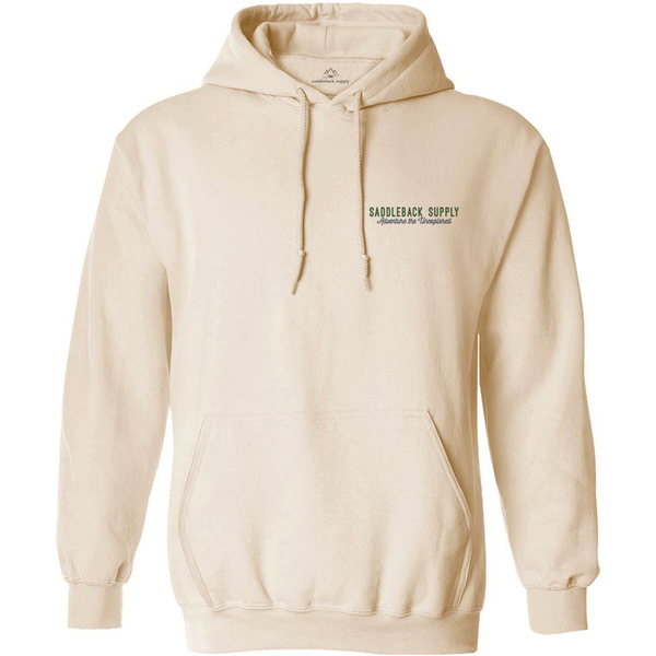 Camping Bear Hoodie Natural Front