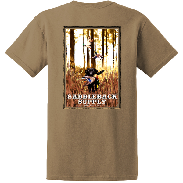 Hunting dog sand back