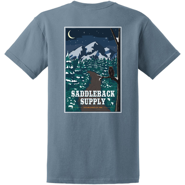 Saddleback Supply Nighttime Tee Stonewashed Blue Back