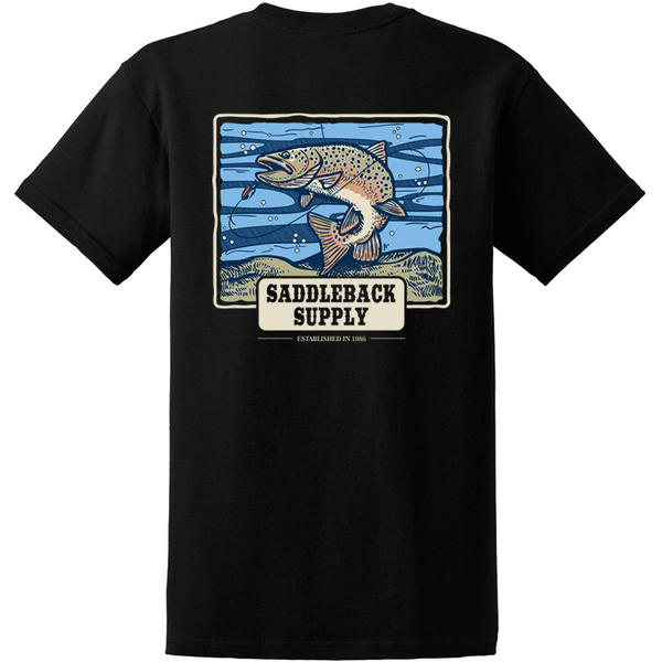 Saddleback Supply Trout Tee Black Back
