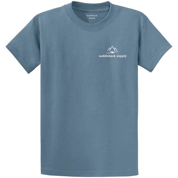 Depicted here is the number one fishing shirt known as the Saddleback Supply Nature Tee. This classic camping tee is well renowned as a southern t shirt due to its great detail and artistry. 