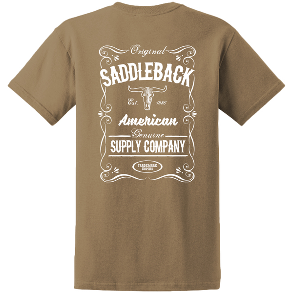 This genuine Saddleback Supply Tee shirt was established in 1986 and is a classic outdoor shirt. This shirt is a fan-favorite among country t shirts and is made from 100% cotton.